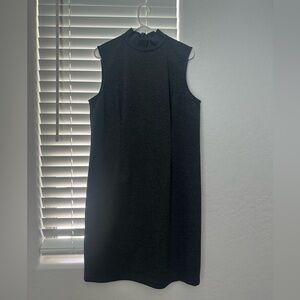 Joan Rivers Mock Neck Charcoal Grey Dress - Womens Size 14